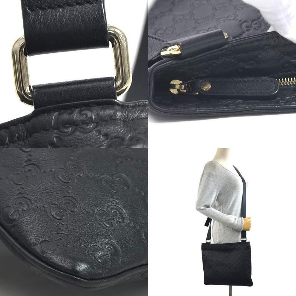 Gucci Crossbody Black Leather Bag ssima Shoulder - Picture 3 of 3
